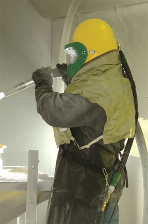 Bullard 88VX Series Airline Respirator in action